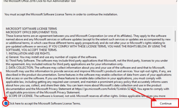 Office Deployment Tool setup