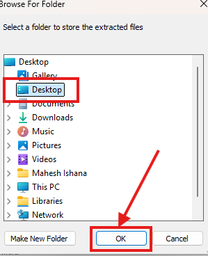 Folder selection for Office Deployment Tool