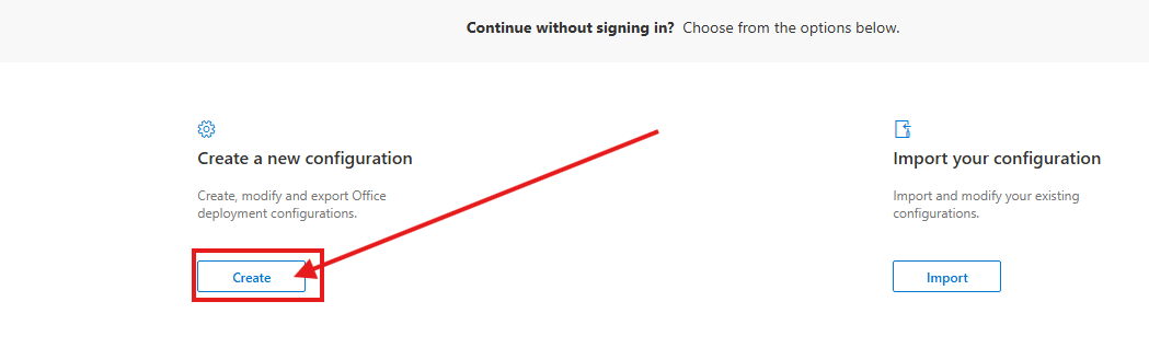 Selecting Office suite in Customization Tool